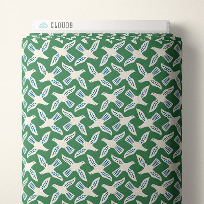 Flock - Green - Orchard Deco - Ariana Martin - Cloud 9 Fabrics - Poplin