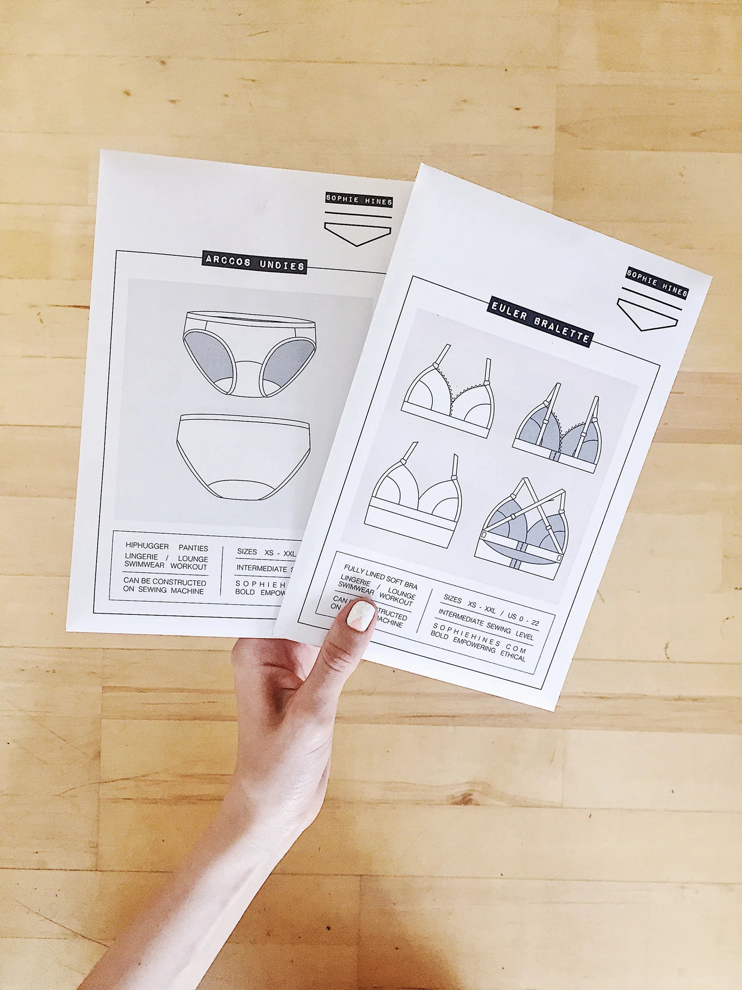 Euler Bralette - Paper Sewing Pattern - Sophie Hines