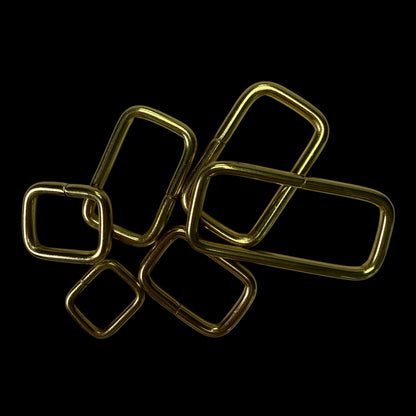 Rectangle Ring - Solid Brass - 4 pack - 16mm-51mm
