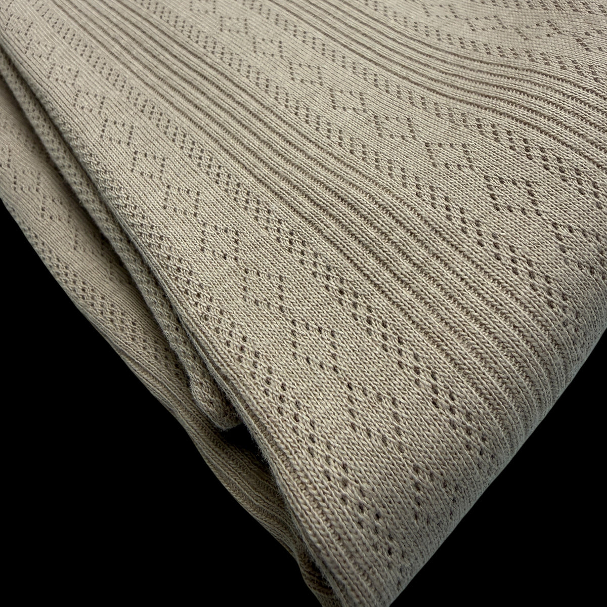 Vintage Garden Organic Cotton Pointelle - Stone Beige