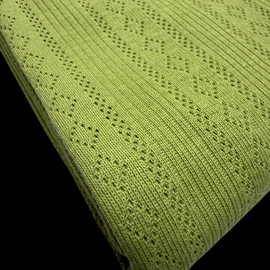 Vintage Garden Organic Cotton Pointelle - Pear Green