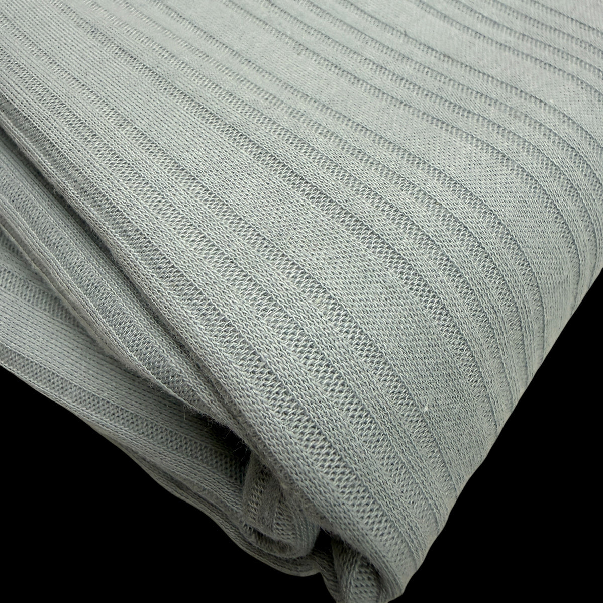 Serene Stripes Organic Cotton Pointelle - Dusty Blue