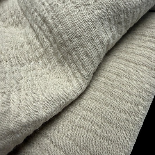 Organic Cotton Double Gauze - 120 GSM - Oatmeal