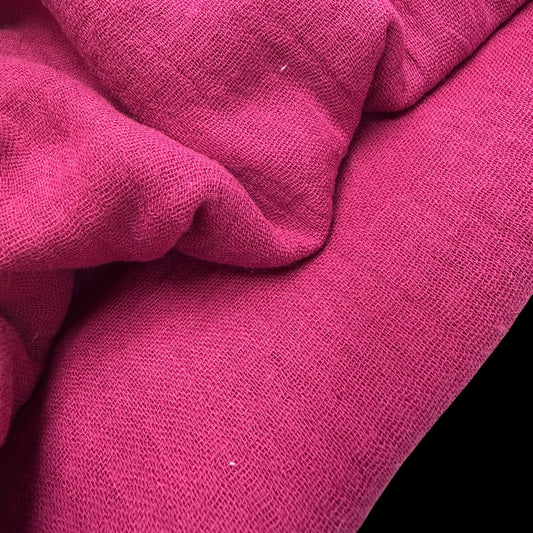 Organic Cotton Double Gauze - 120 GSM - Fuschia