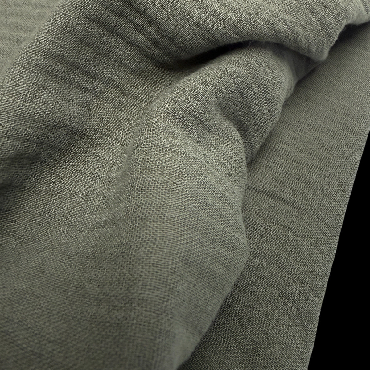 Organic Cotton Double Gauze - 120 GSM - Army Green