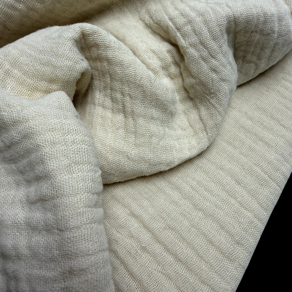 Organic Cotton Double Gauze - 120 GSM - Eggnog