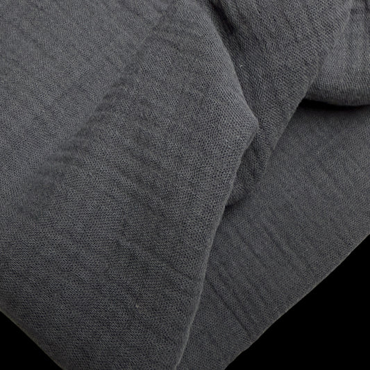 Organic Cotton Double Gauze - 120 GSM - Deep Steel Blue