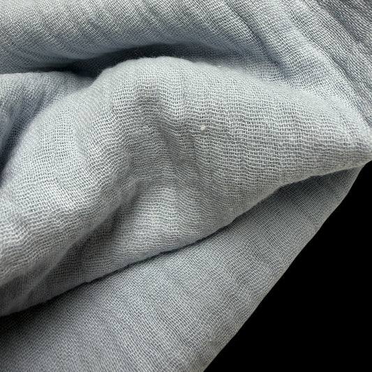 Organic Cotton Double Gauze - 120 GSM - Baby Blues