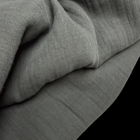 Organic Cotton Double Gauze - 120 GSM - Ash Grey