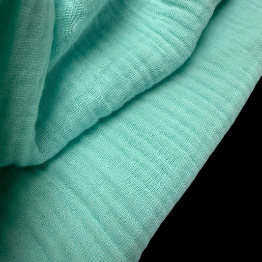 Organic Cotton Double Gauze - 120 GSM - Aqua