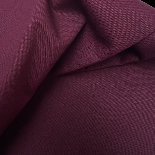 Water Repellent Canvas/Duck - Burgandy (Deadstock)