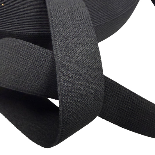 2" Black Suspender Elastic - Sold Per Meter