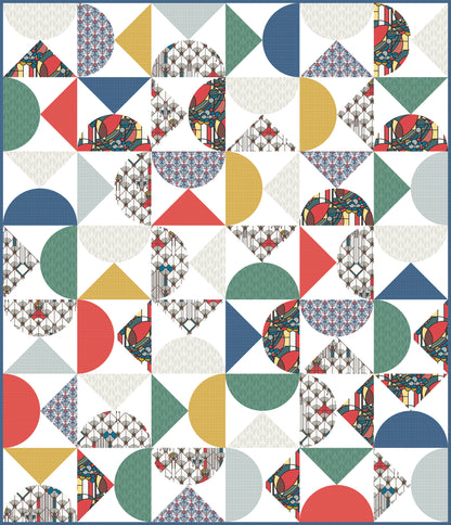 April Showers - Desert - Frank Lloyd Wright - Cloud 9 Fabrics - Poplin