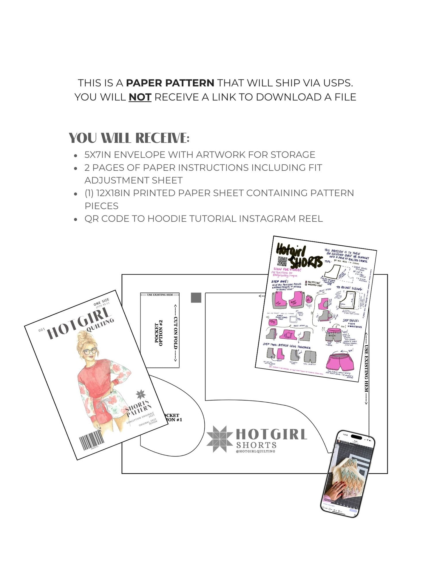 Shorts - Paper Pattern - Hot Girl Quilting