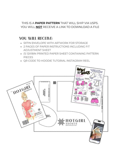 Shorts - Paper Pattern - Hot Girl Quilting