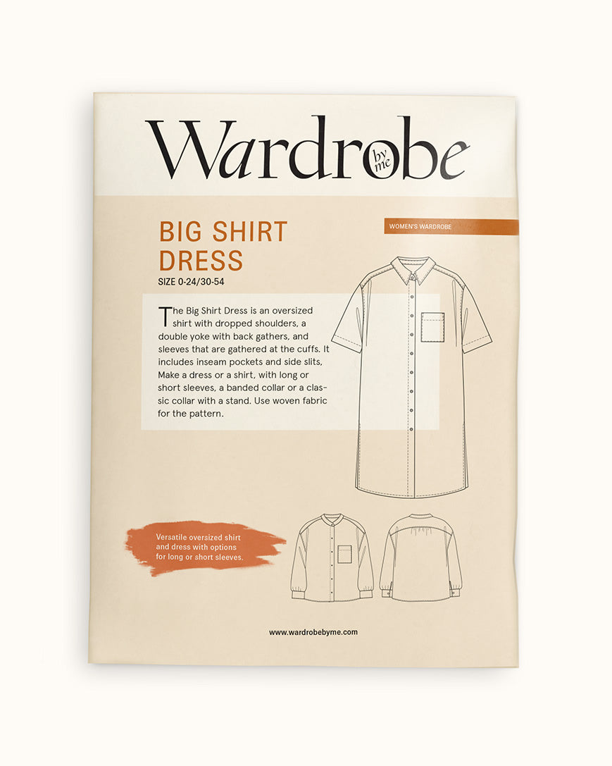 Big Shirt Dress Paper Pattern - Wardrobe by Me
