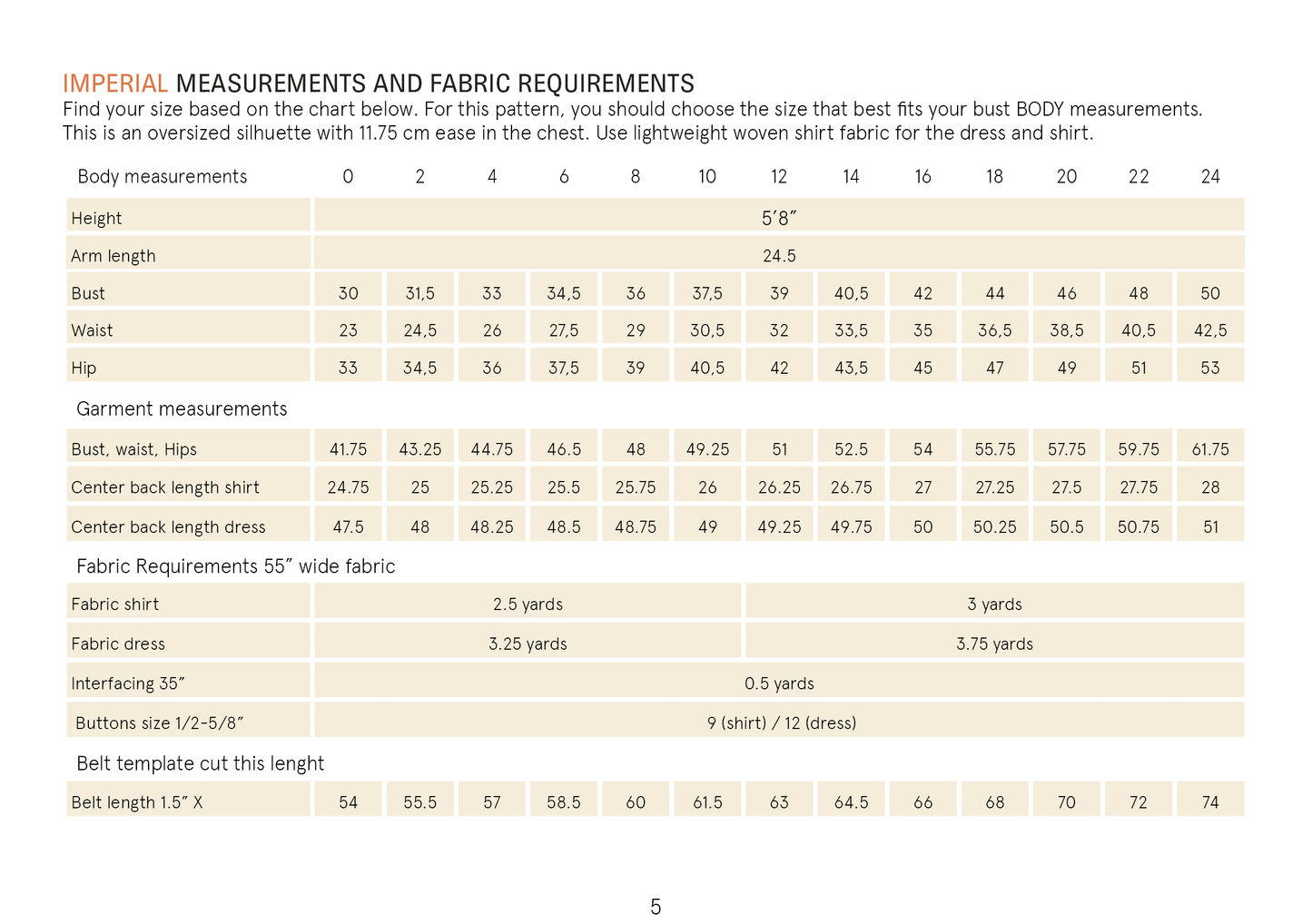 Big Shirt Dress Paper Pattern - Wardrobe by Me