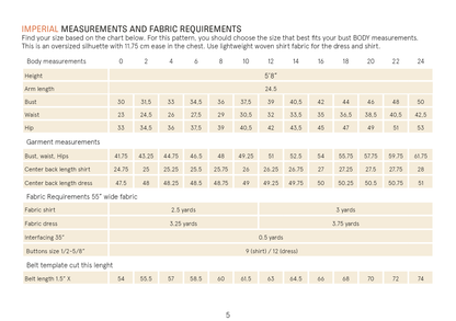 Big Shirt Dress Paper Pattern - Wardrobe by Me