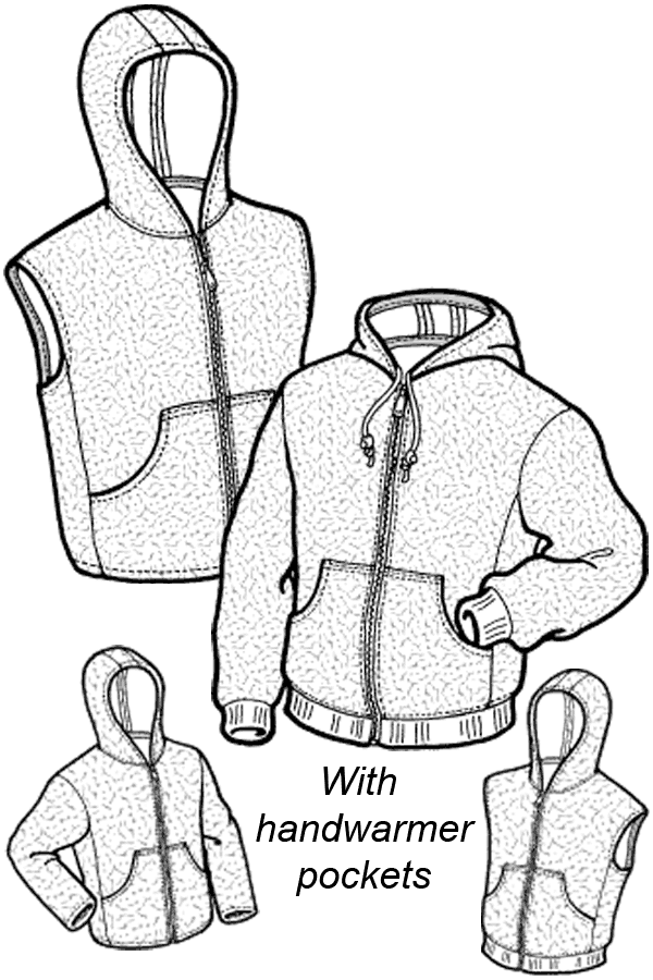 Adult Mount Hood Polar Hoodie Pattern - 543 - The Green Pepper Patterns - Simplifi Fabric