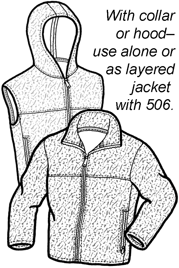 Adult’s Plush Polar Jacket & Vest Pattern - 507 - The Green Pepper Patterns - Simplifi Fabric