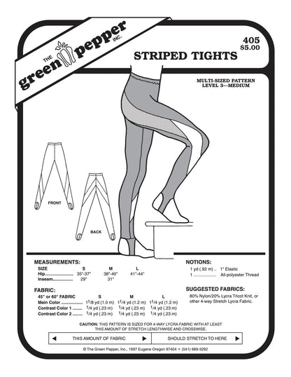 Adult’s Striped Tights Pattern - 405 - The Green Pepper Patterns - Simplifi Fabric