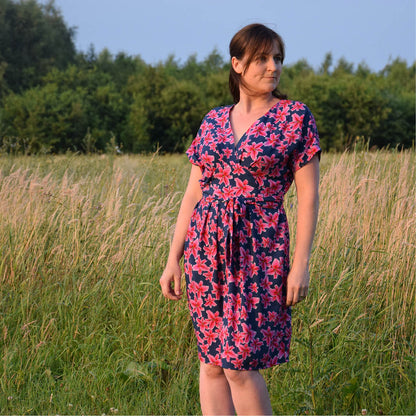 Akinori Dress Womens Paper Pattern - Wardrobe by Me - Simplifi Fabric