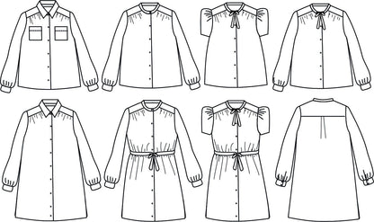 Alex Blouse & Dress Sewing Pattern - Girl 3/12Y - Ikatee - Simplifi Fabric