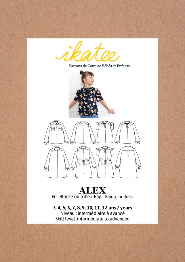 Alex Blouse & Dress Sewing Pattern - Girl 3/12Y - Ikatee - Simplifi Fabric