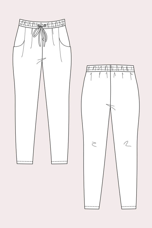 Alexandria Peg Trousers + Shorts - Named Clothing - Sewing Pattern - Simplifi Fabric