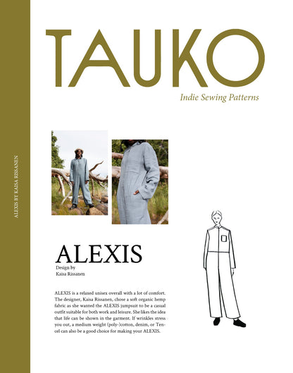 ALEXIS Jumpsuit by Kaisa Rissanen PDF Sewing Pattern - TAUKO - Simplifi Fabric