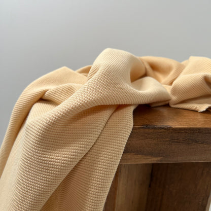 Organic Cotton Thermal / Waffle - Almond Buff