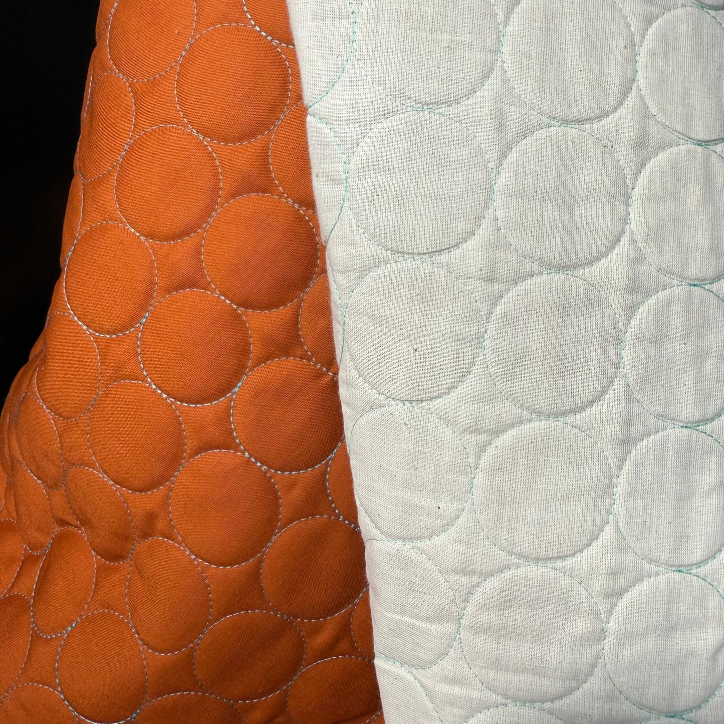 Circle Stitch Quilted - Japanese Import - /Light Blue