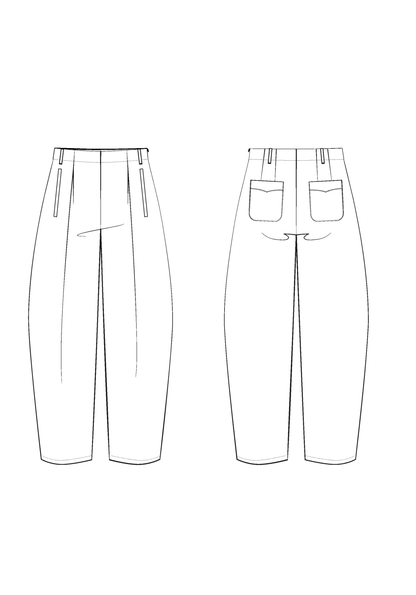 Andrea Trousers Paper Sewing Pattern - Maison Fauve - Simplifi Fabric