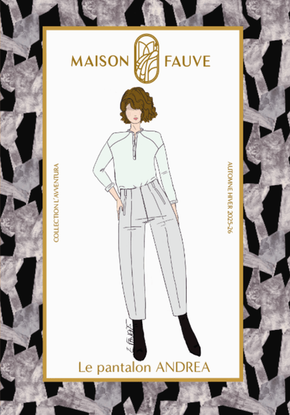 Andrea Trousers Paper Sewing Pattern - Maison Fauve - Simplifi Fabric