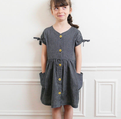 Anna Dress Sewing Pattern - Girl 3/12Y - Ikatee - Simplifi Fabric