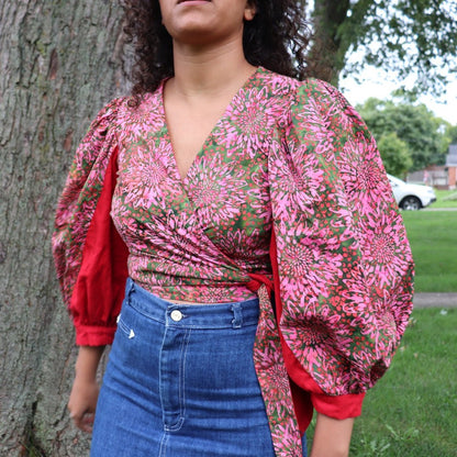 Anne Wrap Blouse PDF Pattern - Lydia Naomi - Simplifi Fabric