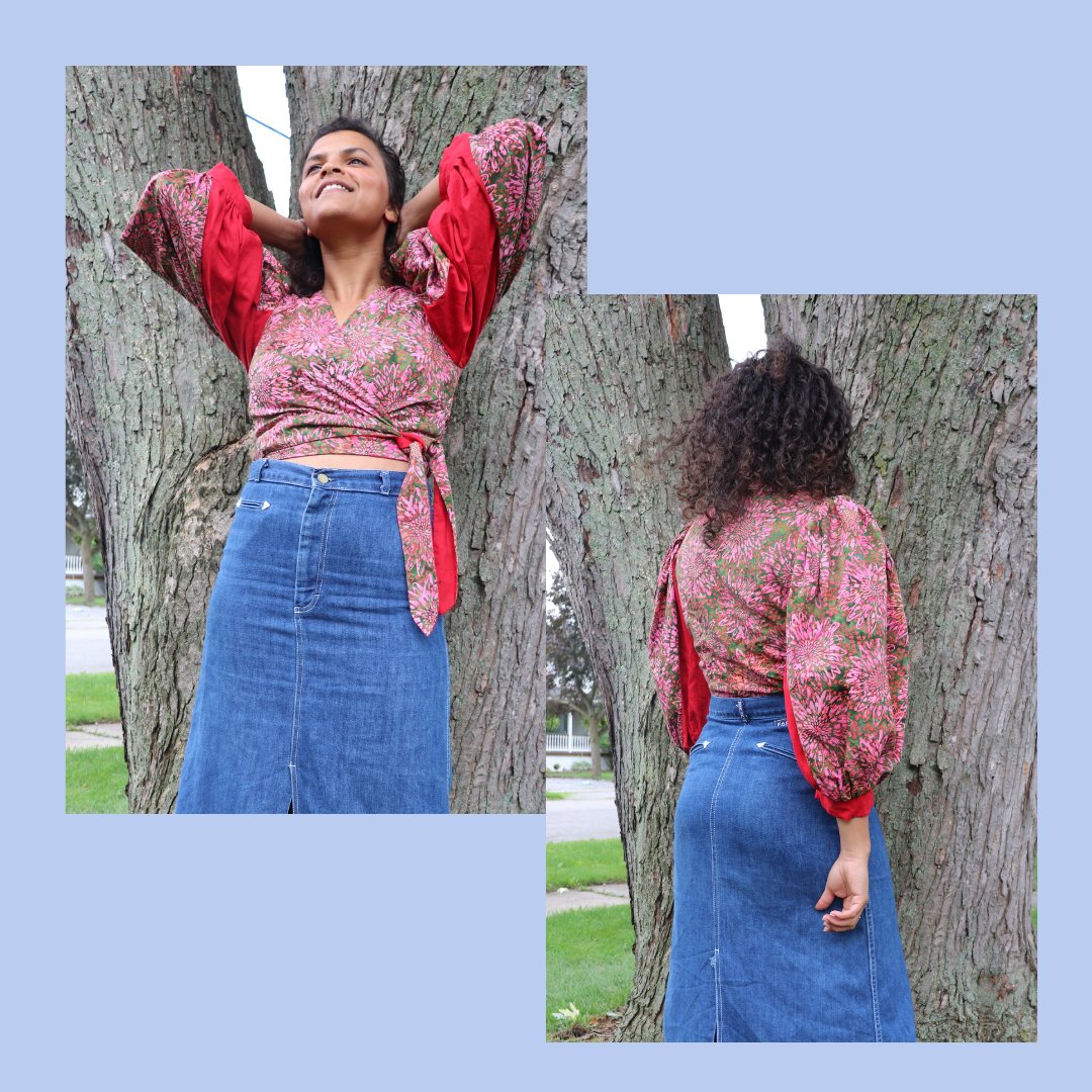 Anne Wrap Blouse PDF Pattern - Lydia Naomi - Simplifi Fabric