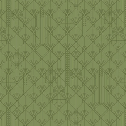 April Showers - Autumn Green - FLW Tone On Tone - Frank Llyod Wright - Cloud 9 Fabrics - Poplin - Simplifi Fabric