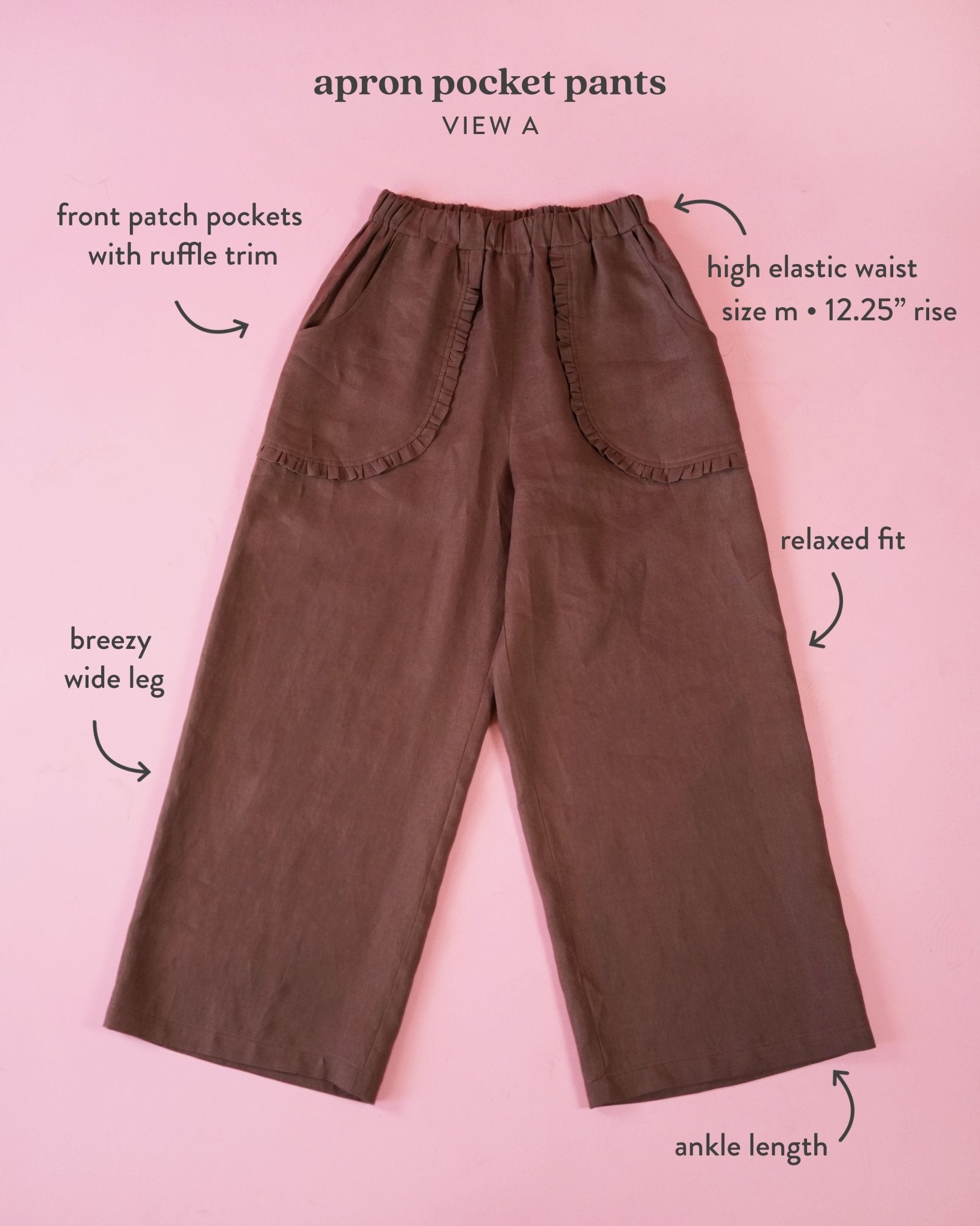 Apron Pocket Pants PDF Pattern - Matchy Matchy Sewing Club - Simplifi Fabric