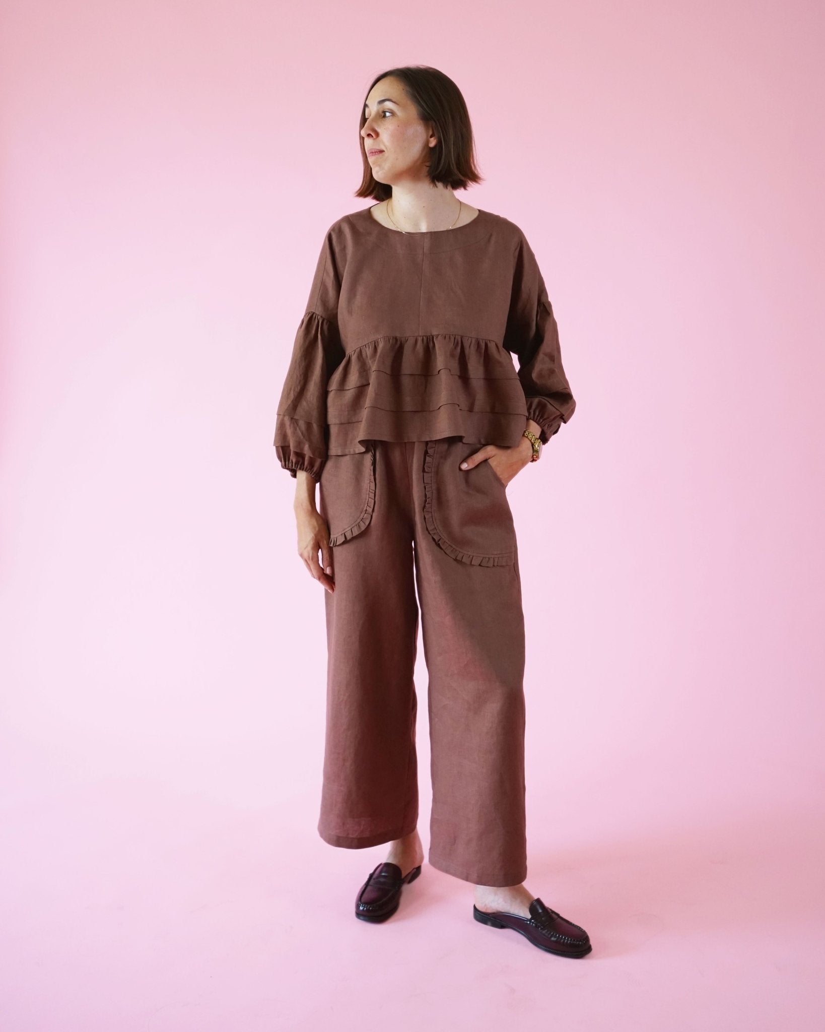 Apron Pocket Pants PDF Pattern - Matchy Matchy Sewing Club - Simplifi Fabric