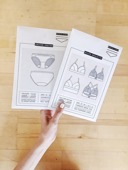 Arccos Undies - Paper Sewing Pattern - Sophie Hines - Simplifi Fabric