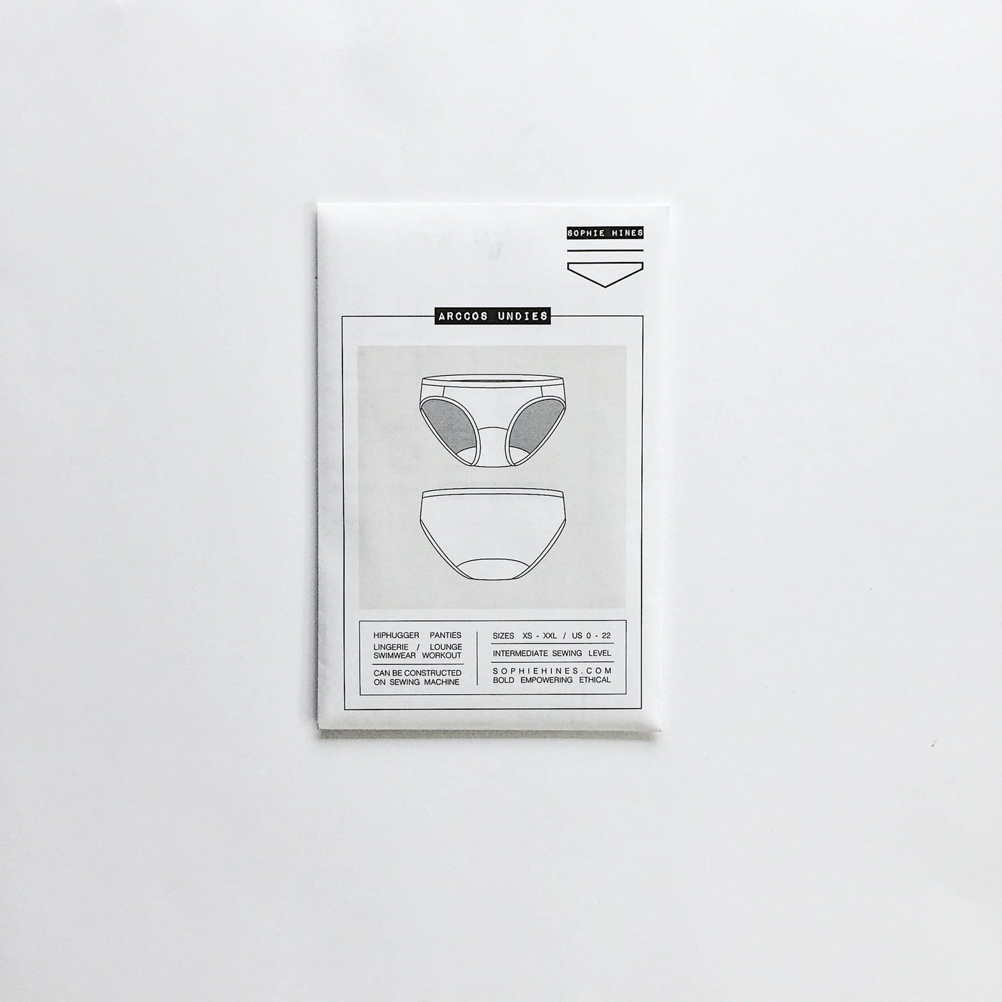 Arccos Undies - Paper Sewing Pattern - Sophie Hines - Simplifi Fabric