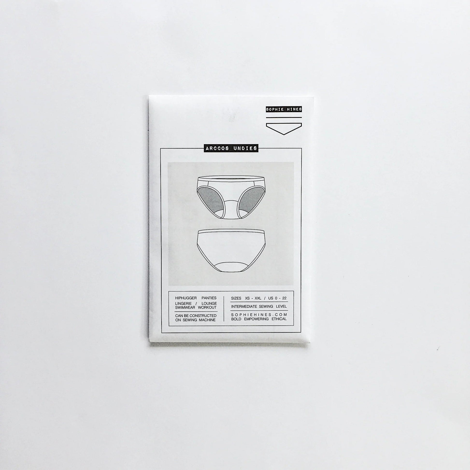 Arccos Undies - Paper Sewing Pattern - Sophie Hines - Simplifi Fabric