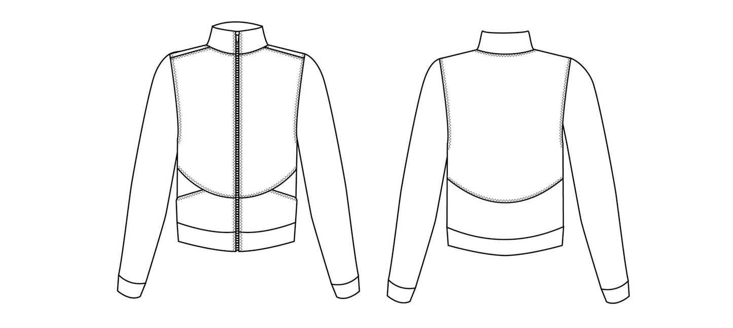 Arlo Track Jacket Pattern - Friday Pattern Company - Simplifi Fabric