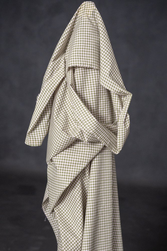 Artichoke Waterclour Check Indian Organic Cotton - Merchant & Mills - Simplifi Fabric