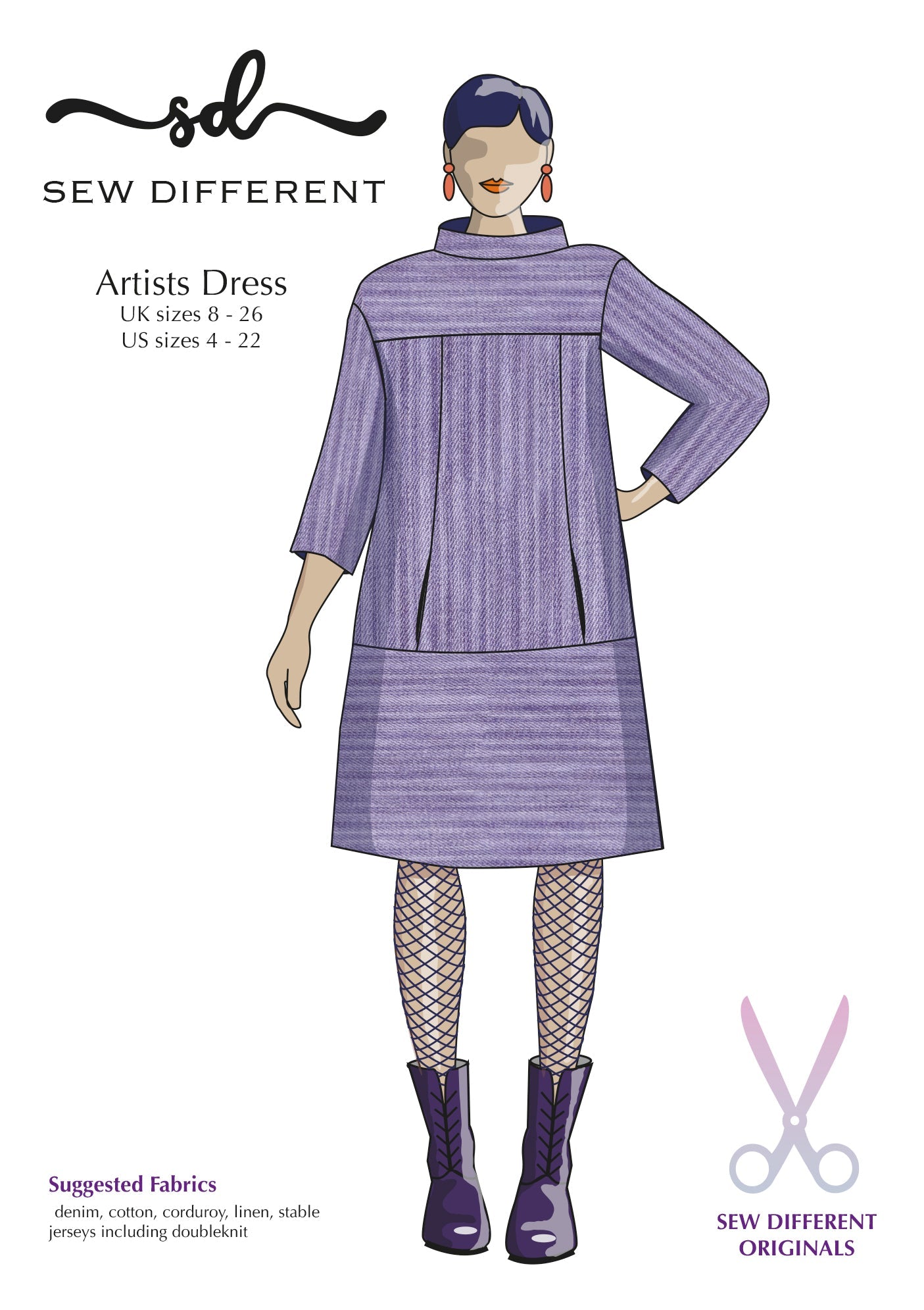 Artista Dress - Paper Sewing Pattern - Sew Different - Simplifi Fabric
