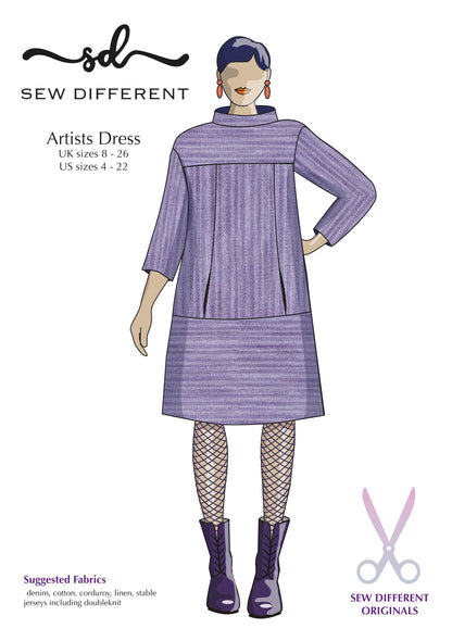 Artista Dress - Paper Sewing Pattern - Sew Different - Simplifi Fabric