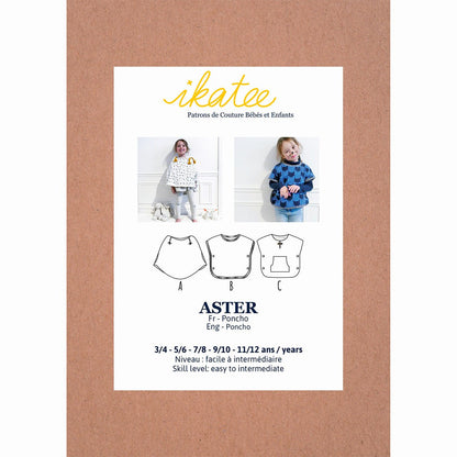 Aster Ponchos Sewing Pattern - Kids 3/12Y - Ikatee - Simplifi Fabric