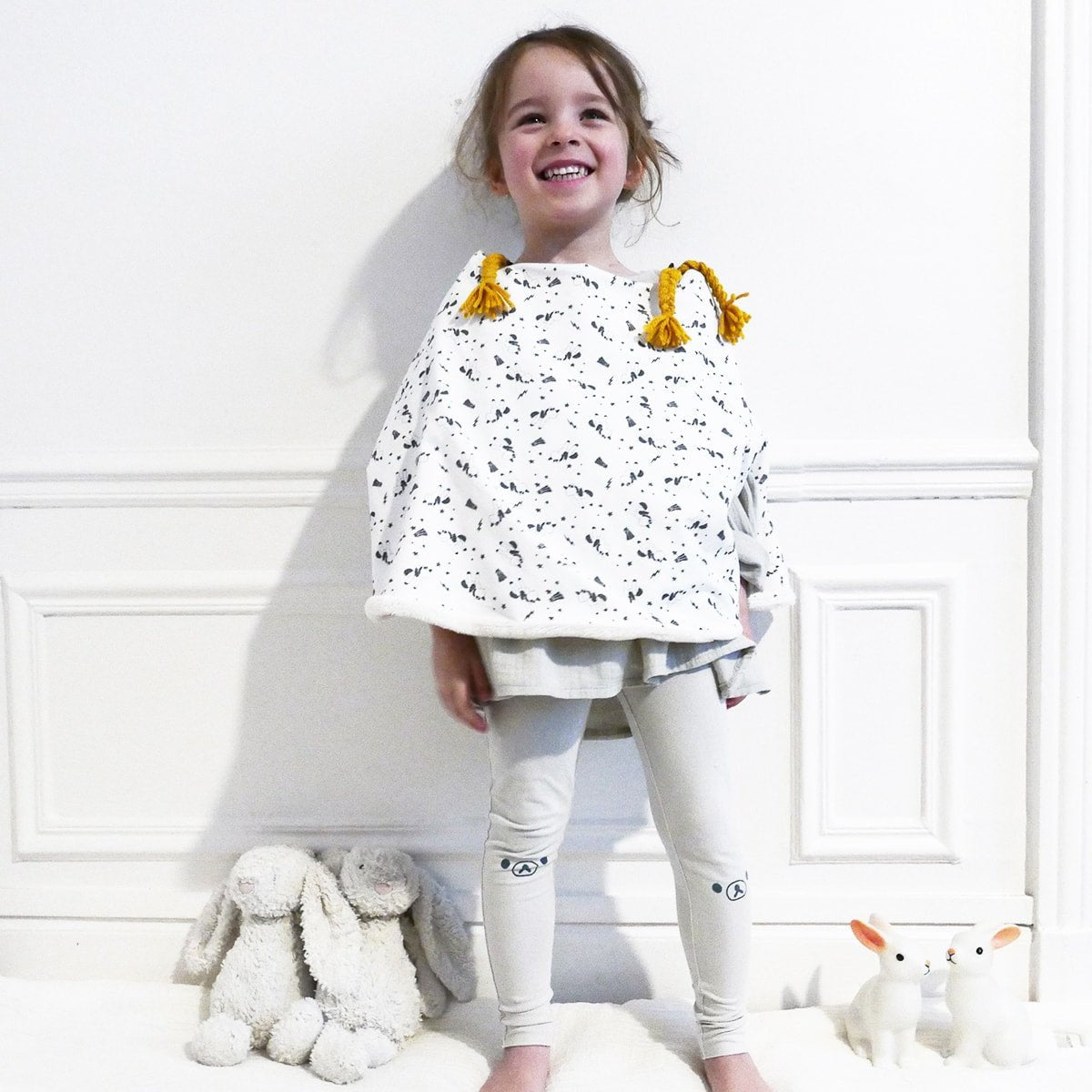 Aster Ponchos Sewing Pattern - Kids 3/12Y - Ikatee - Simplifi Fabric