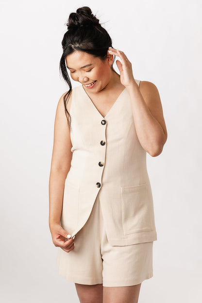 Asteri Button Down Dress & Vest Pattern - Named Clothing - Simplifi Fabric